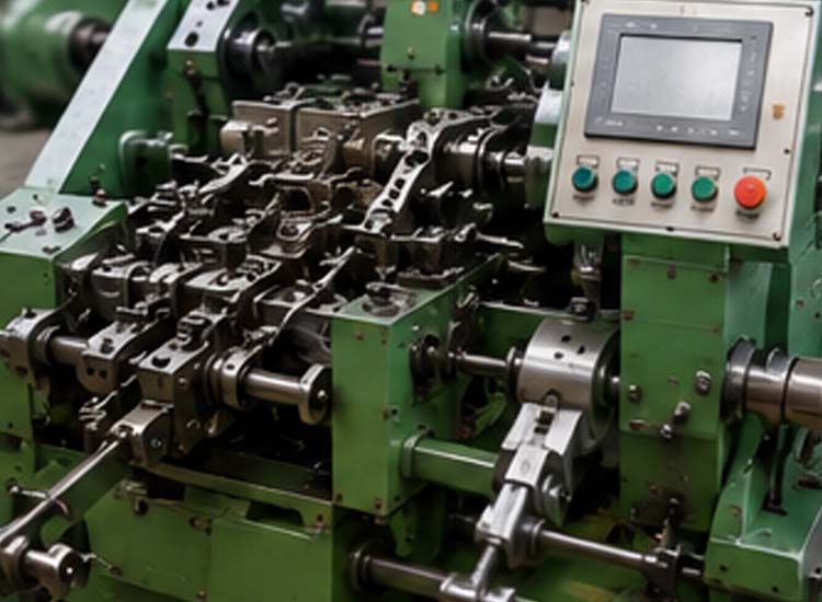 alt="automatic nail manufacturing equipment with advanced control system"