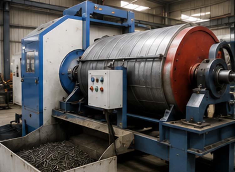 alt="automatic nail polishing machine improving surface finish of wire nails"