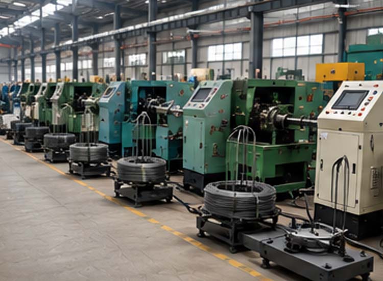 alt="complete automatic nail production line including wire feeding nail making and finished nail collection"