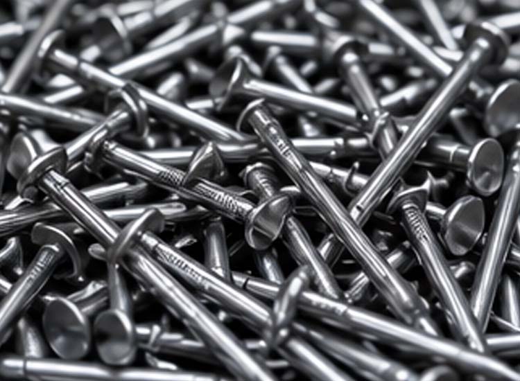 alt="finished wire nails with smooth surface sharp point and uniform dimensions for industrial applications"