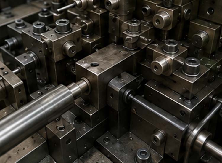 Internal working structure of high speed wire nail making machine components