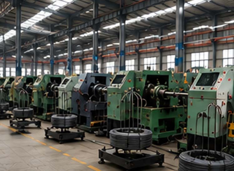 alt="automatic nail manufacturing factory equipped with modern nail making machines and production equipment"