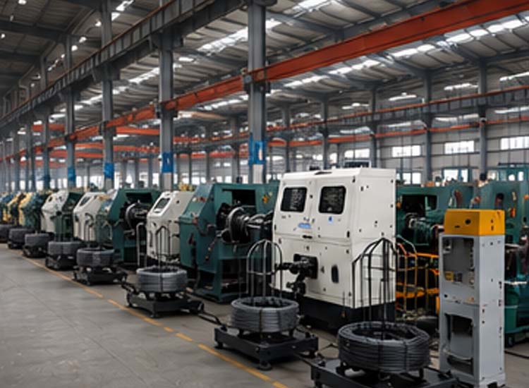 alt="complete automatic nail production line including wire drawing nail making polishing and packaging"
