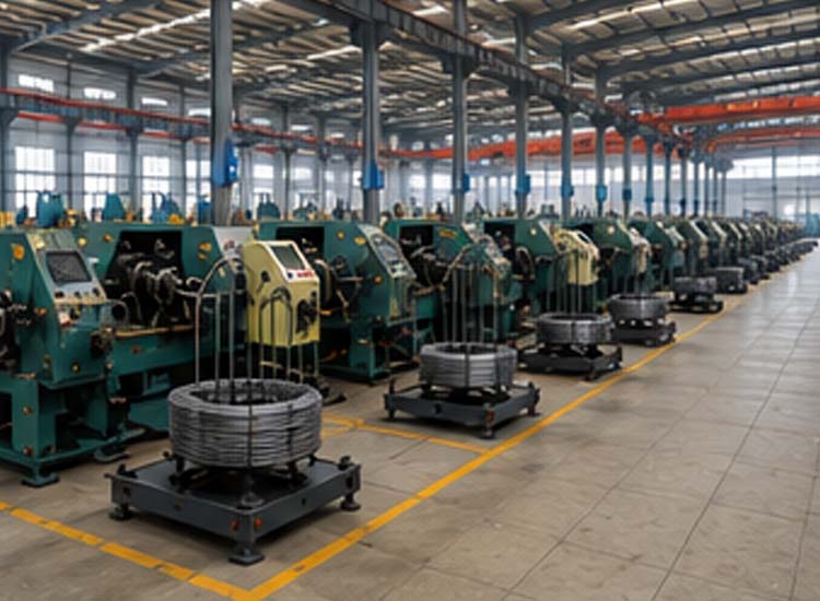alt="complete automatic wire nail production line including wire drawing nail making and polishing machines"