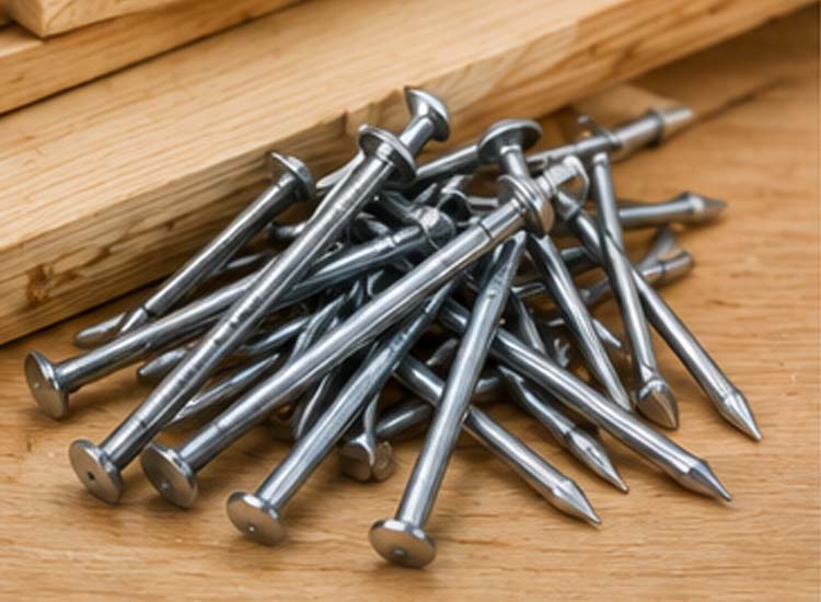 alt="common nails used in construction wood framing and general carpentry projects"