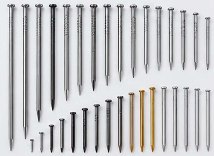 alt="high speed nail production process with automatic nail cutting and forming system"