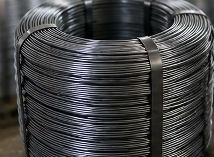 alt="low carbon steel wire coil used as raw material for automatic nail making machine production"