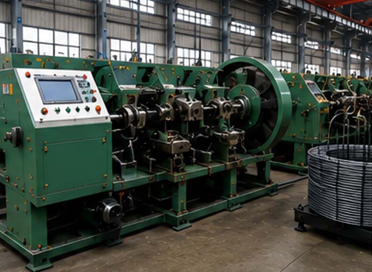 alt="modern automatic nail making machine operating efficiently in a nail manufacturing factory"