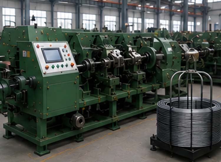 alt="automatic nail making machine producing straight wire nails with stable feeding and precision forming system"