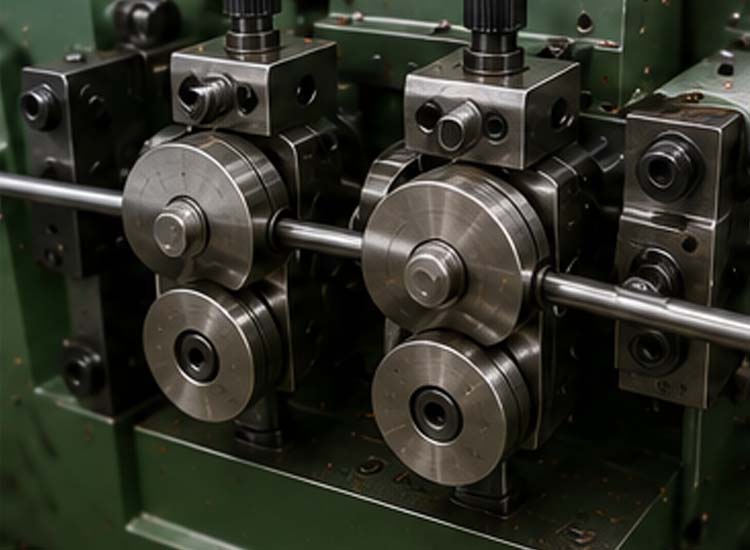 alt="automatic wire feeding system of nail making machine ensuring stable wire supply and continuous production"