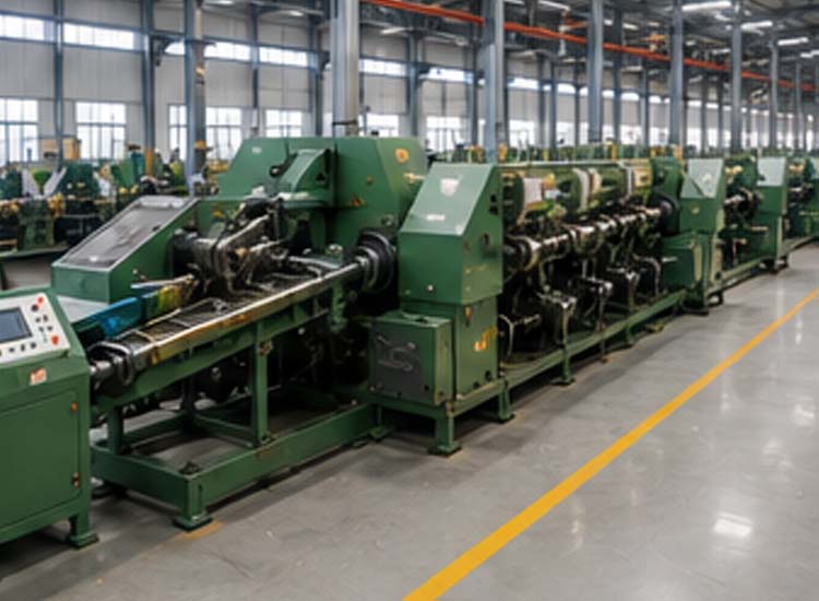 alt="complete automatic nail production line including wire drawing nail making polishing and packaging equipment"