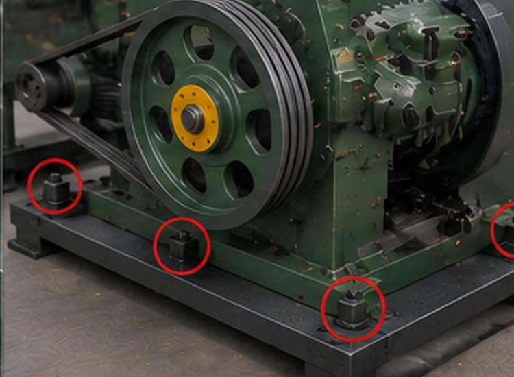 alt="inspection of nail making machine vibration to improve production stability and reduce bent nail defects"