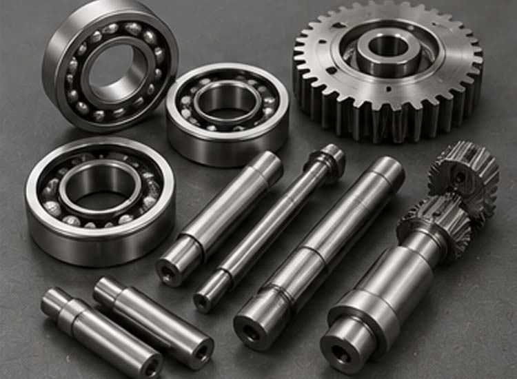 alt="precision bearings and mechanical parts used in automatic nail making machines for reliable operation"