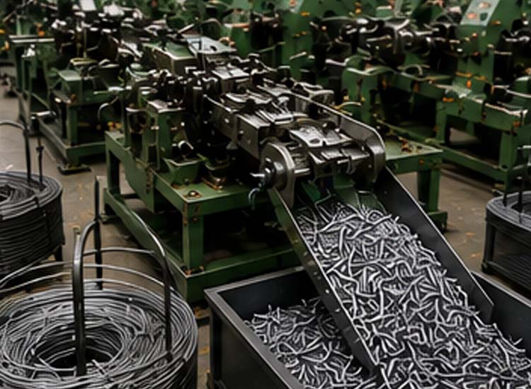 alt="high speed automatic nail making machine running continuously for efficient wire nail production"