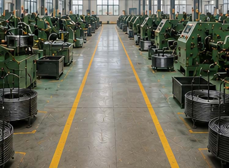 alt="clean and organized nail manufacturing workshop helping extend automatic nail making machine lifespan"
