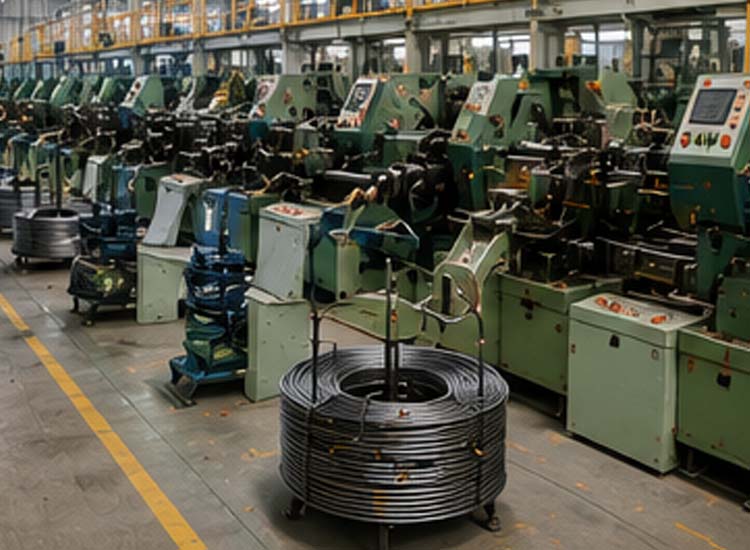 alt="complete wire nail production line including wire drawing machine nail making machine polishing machine and packaging equipment"