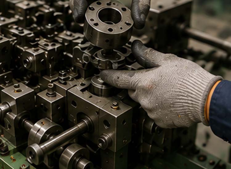 alt="replacement of nail cutting blades and forming dies to maintain production accuracy and equipment longevity"