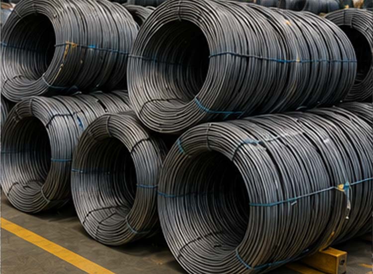 alt="high quality steel wire coils prepared for efficient automatic nail manufacturing process"