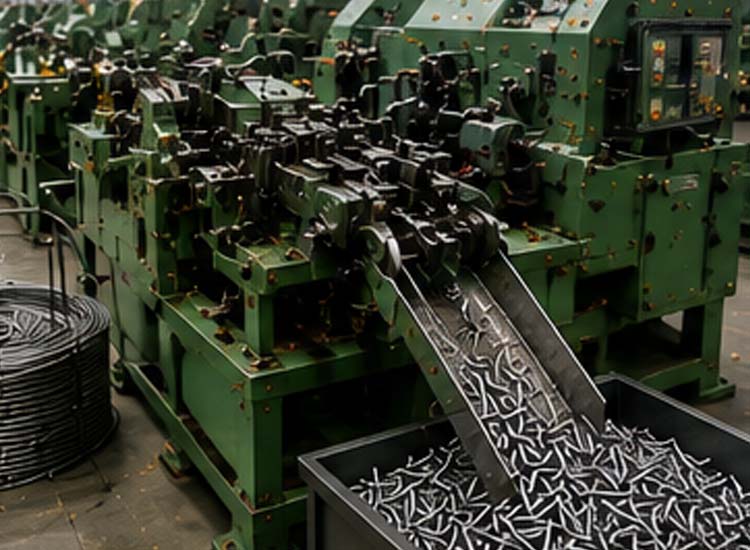alt="modern automatic nail making machine operating in factory with stable wire nail production and long service life"