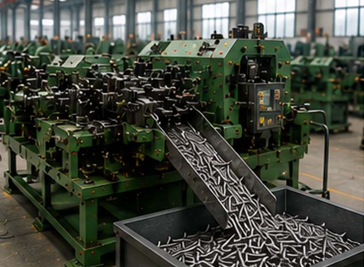 alt="automatic nail making machine operating continuously to improve production efficiency and reduce manufacturing costs"