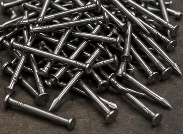alt="finished wire nails produced from premium quality steel wire with smooth surface and consistent dimensions"