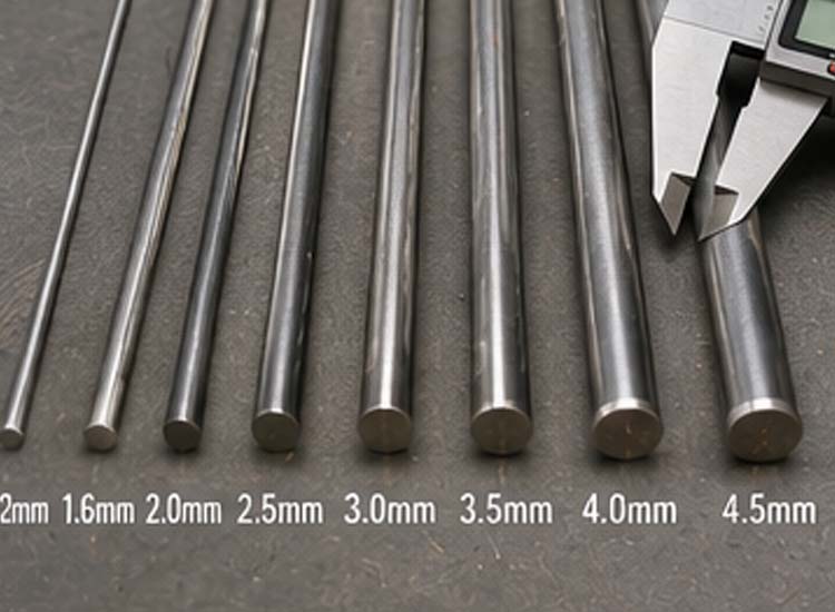 alt="different steel wire diameters for manufacturing various sizes of construction and wire nails"