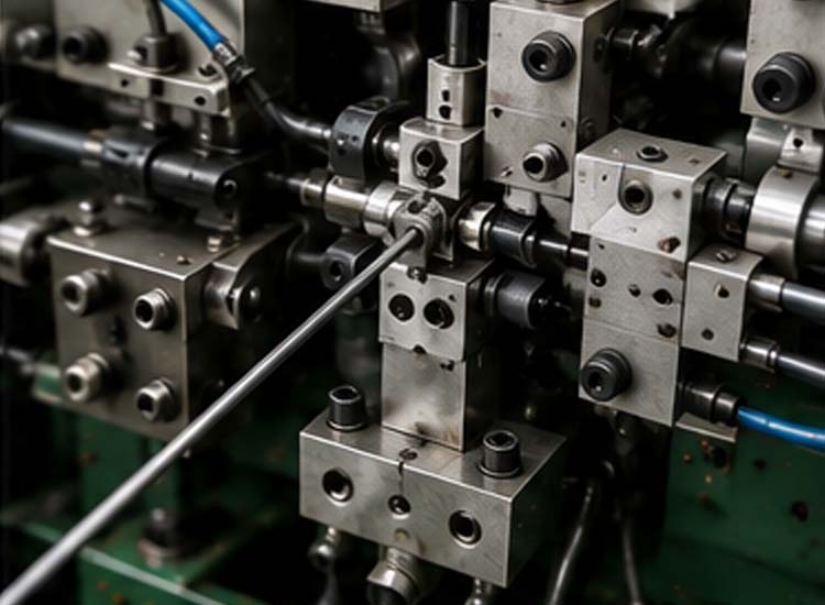 alt="automatic nail forming and cutting process producing consistent wire nails with high precision"