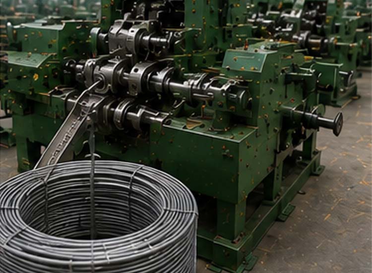 alt="automatic nail making machine producing high quality construction nails with precision and high production efficiency"