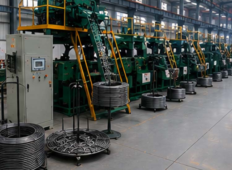 alt="complete automatic wire nail production line including nail making machines for high volume manufacturing"