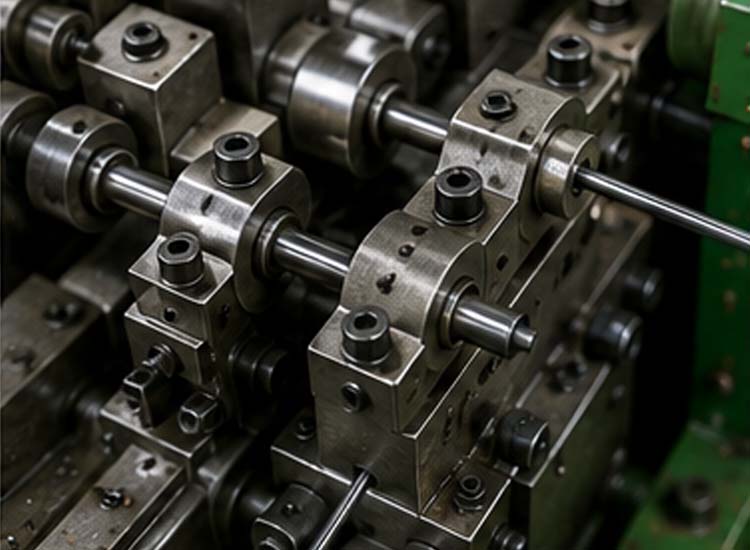 alt="precision machine settings on an automatic nail making machine ensuring accurate nail forming and cutting"
