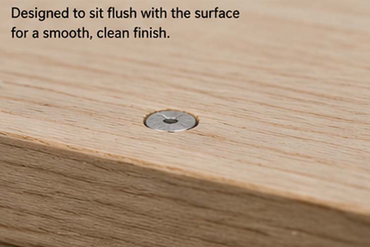 alt="countersunk head nails providing a smooth flush finish for furniture manufacturing and interior woodworking projects"