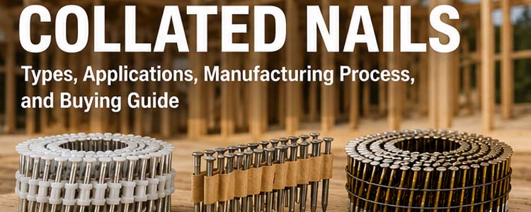 alt="comparison of plastic collated nails paper collated nails and wire collated nails for pneumatic nail gun applications"